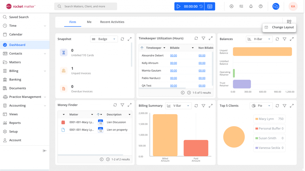 Rocket matter crm for law firm