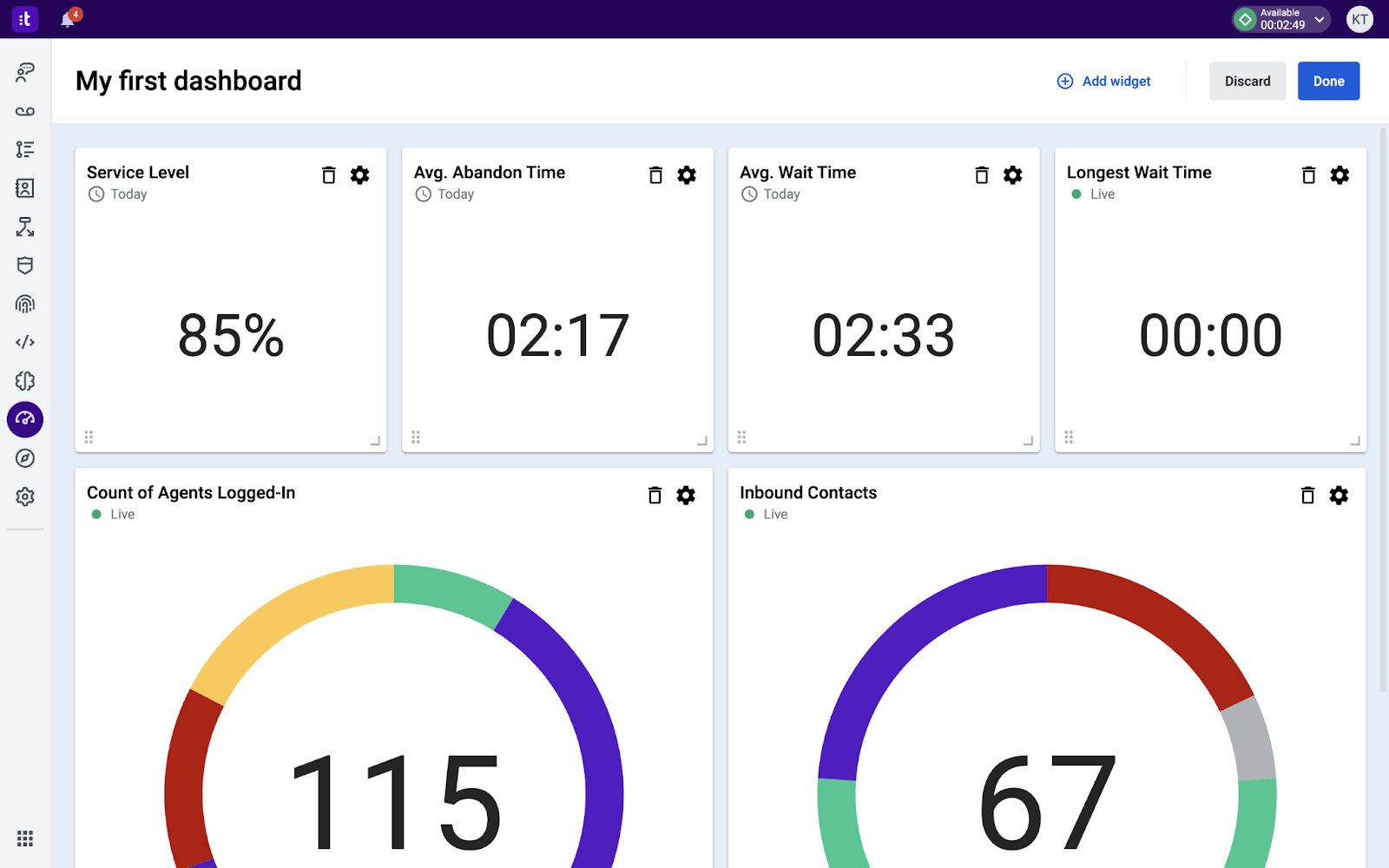 Talkdesk interface